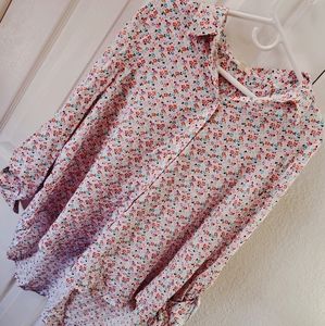 NWOT Jane & Delancey Oversized Button-up Floral Print Blouse